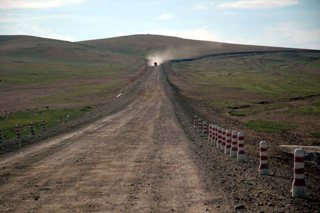Sand Smoke and a Russian Car